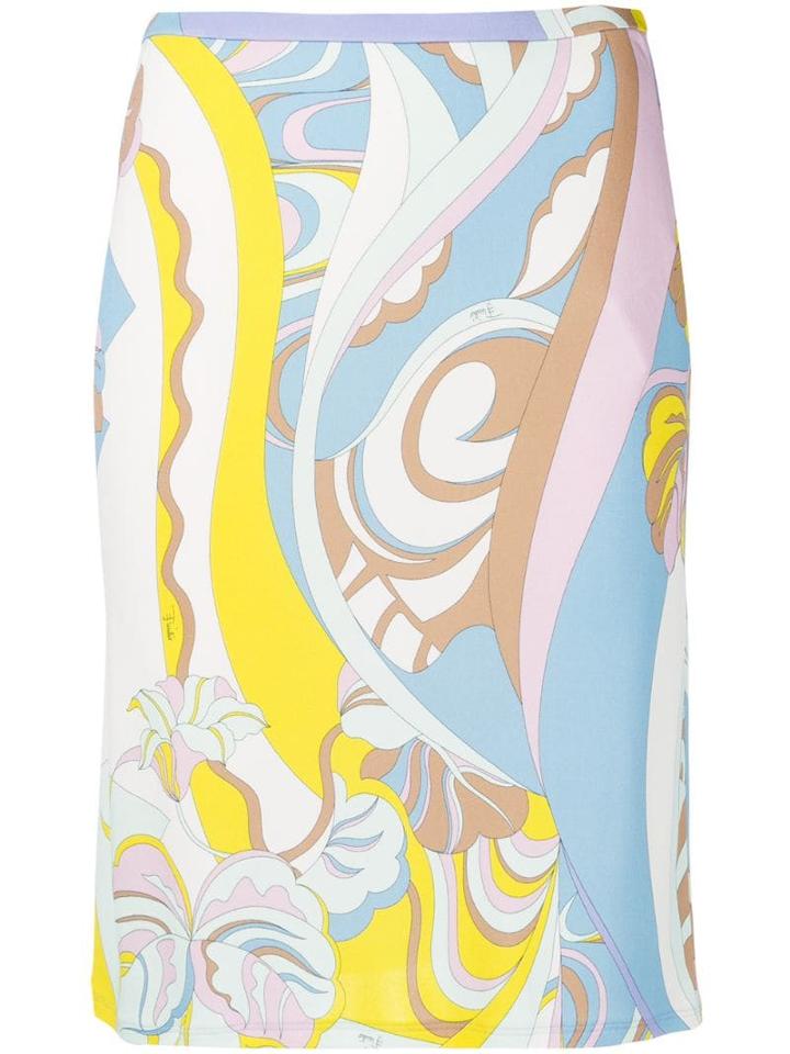 Emilio Pucci Hanami Print Mini Skirt - Blue