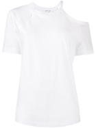 Helmut Lang Cold Shoulder T-shirt - White