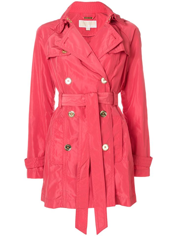Michael Michael Kors Coral Fitted Coat - Pink & Purple