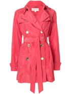 Michael Michael Kors Coral Fitted Coat - Pink & Purple