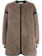 See By Chloé Zipped Shearling Coat - Neutrals