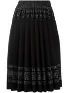 Alexander Mcqueen Pleated A-line Skirt - Black