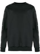 Wwwm Logo Striped Sweatshirt - Black