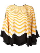 Fendi Waves Blouse, Women's, Size: 40, Yellow/orange, Silk