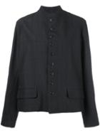 Klasica - Band Collar Jacket - Women - Ramie - 2, Grey, Ramie