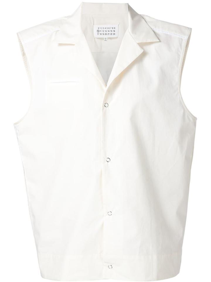 Maison Margiela Sleeveless Shirt, Men's, Size: 48, White, Cotton