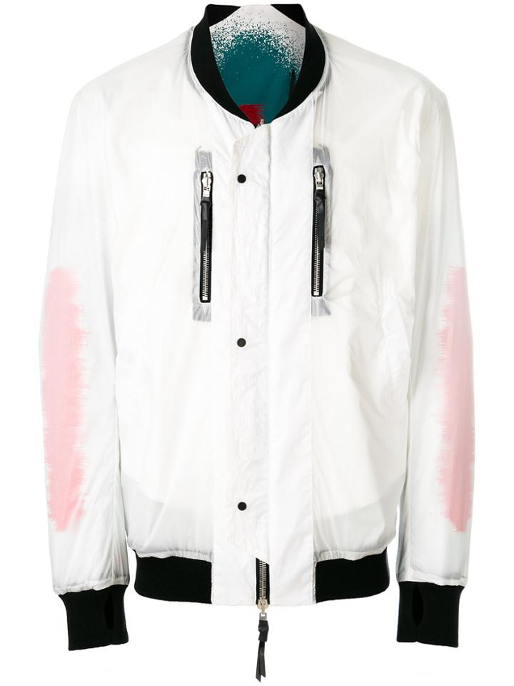 11 By Boris Bidjan Saberi Fist Bomber Jacket - White