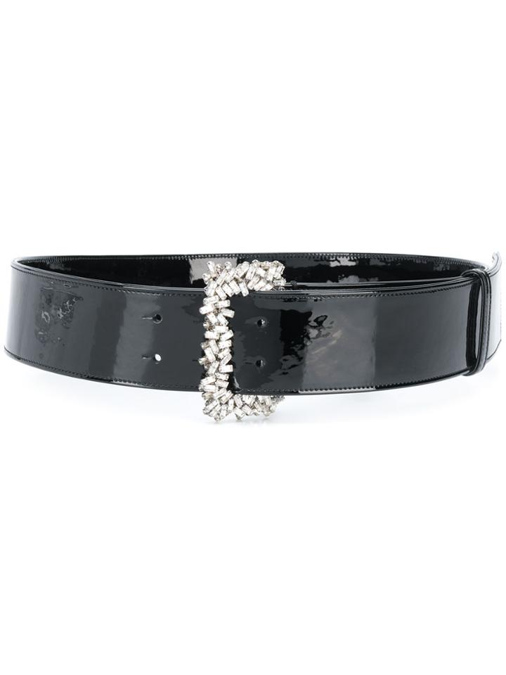 Alexandre Vauthier Brooch Buckle Belt - Black