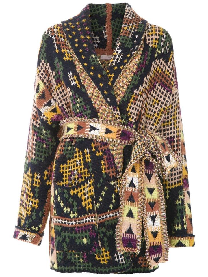 Cecilia Prado Knitted Trench Coat - Blue