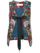 Marques'almeida Floral Tied Waistcoat - Blue