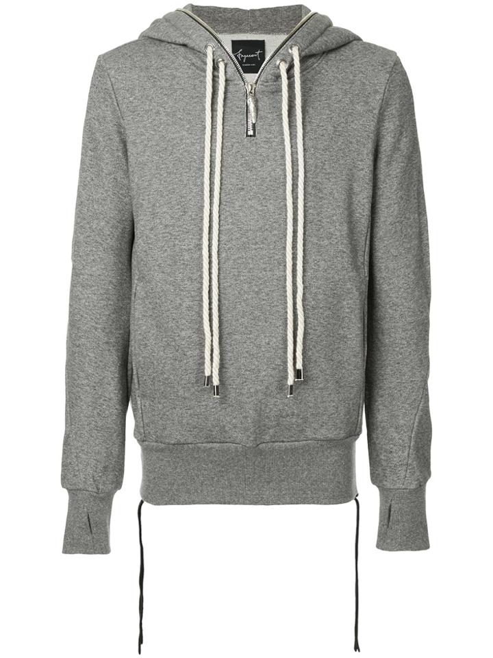 Lost & Found Ria Dunn Asymmetric Drawstring Hoodie - Black