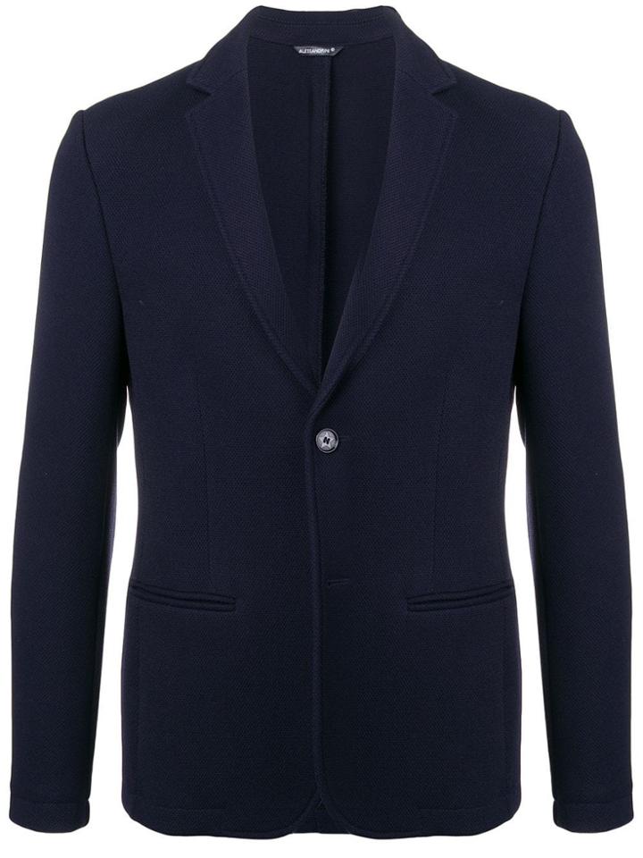 Daniele Alessandrini Single Breasted Blazer - Blue