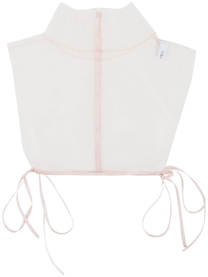 Muveil - Undergarment Sheer Turtleneck Crop Top - Women - Nylon - One Size, Nude/neutrals, Nylon