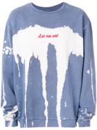 Mirror By Paura Oversized Acid Wash Sweatshirt - Blue