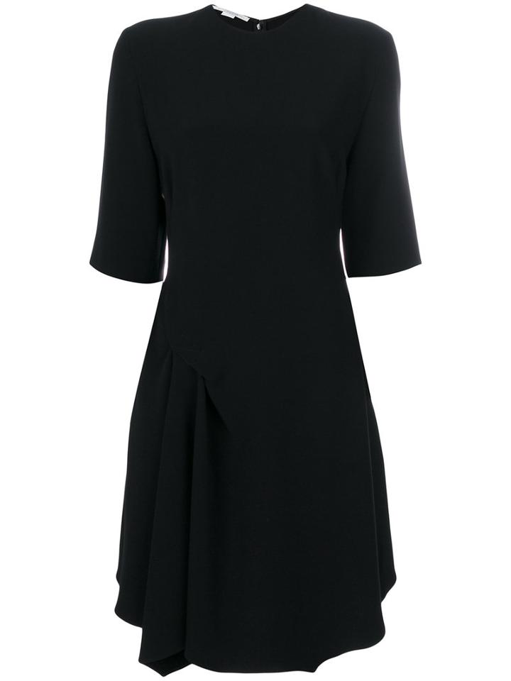 Stella Mccartney - Pleated Detail Dress - Women - Spandex/elastane/acetate/viscose - 40, Black, Spandex/elastane/acetate/viscose