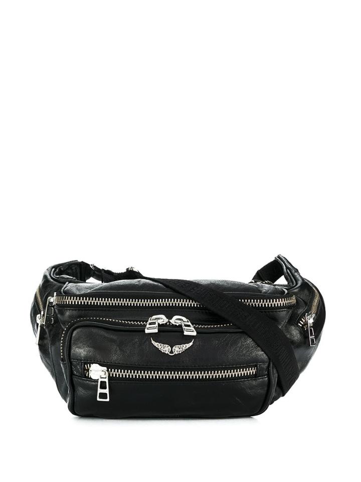 Zadig & Voltaire Crush Textured Belt Bag - Black
