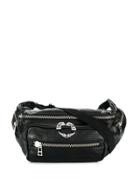 Zadig & Voltaire Crush Textured Belt Bag - Black