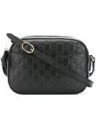Gucci Embossed Shoulder Bag, Women's, Black, Leather
