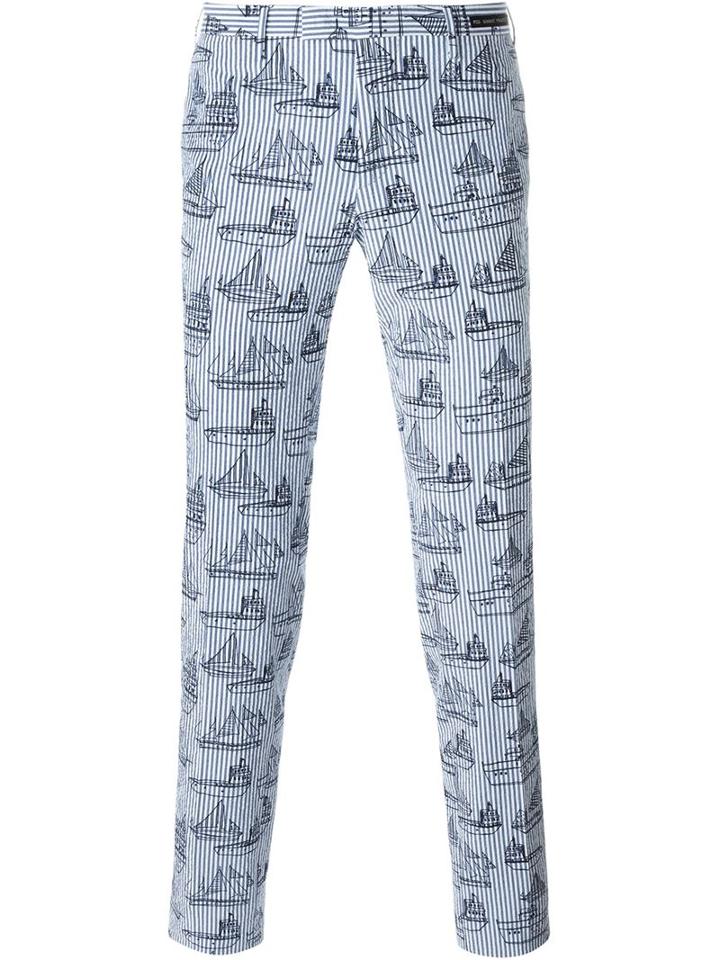 Pt01 Striped Chino Trousers