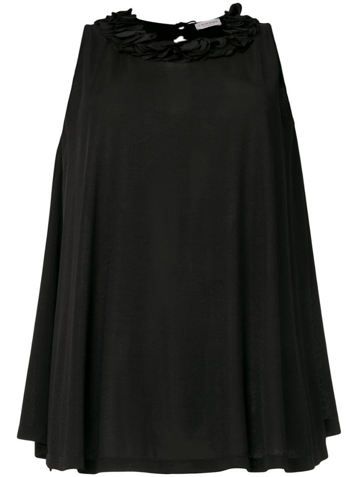 Le Tricot Perugia Flared Vest Top - Black
