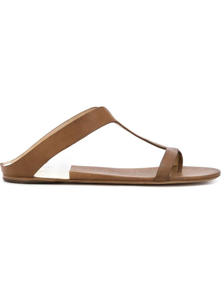 Marsèll T-bar Sandals, Women's, Size: 37, Brown, Leather