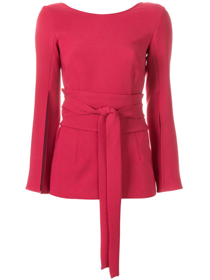 P.a.r.o.s.h. Belted Blouse - Pink & Purple