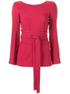 P.a.r.o.s.h. Belted Blouse - Pink & Purple