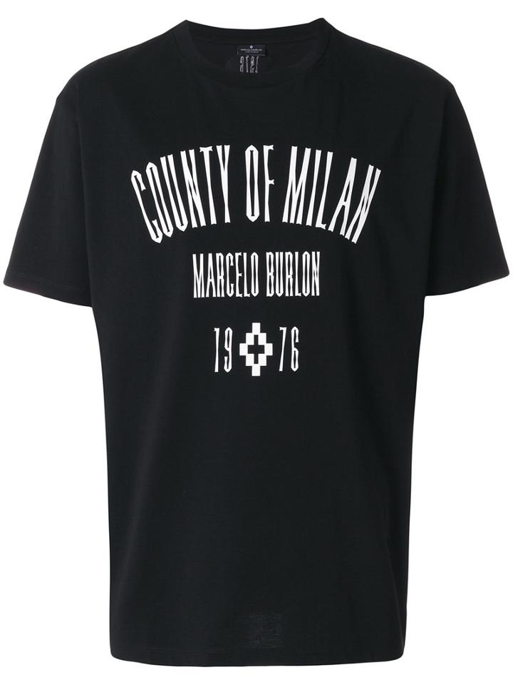 Marcelo Burlon County Of Milan - Jak T-shirt - Men - Cotton/polyester - M, Black, Cotton/polyester