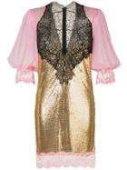 Christopher Kane Chainmail Lace Dress - Gold