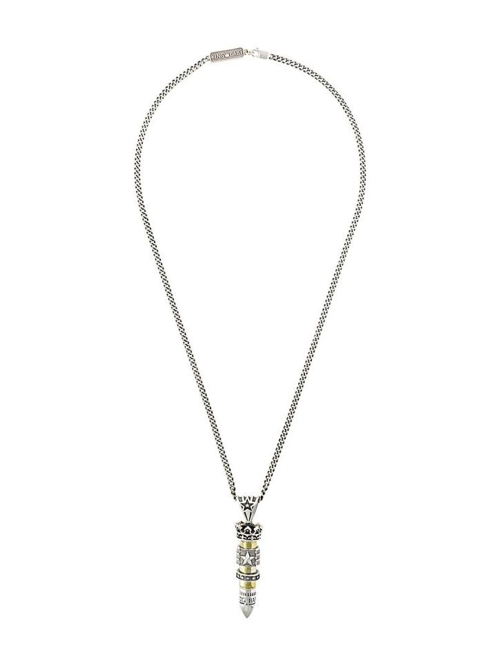 King Baby '38' Pendant, Adult Unisex, Metallic