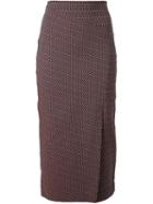 Scanlan Theodore Spot Double Weave Skirt, Women's, Size: 12, Red, Cotton