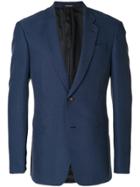 Emporio Armani Textured Two-button Jacket - Blue