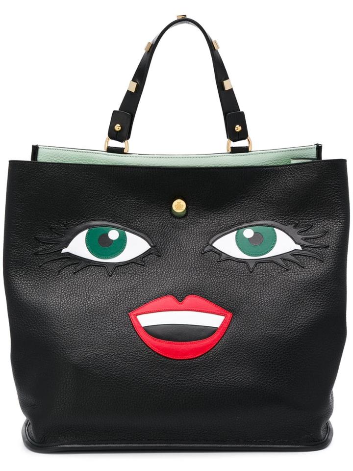 Giancarlo Petriglia Face Applique Tote Bag - Green