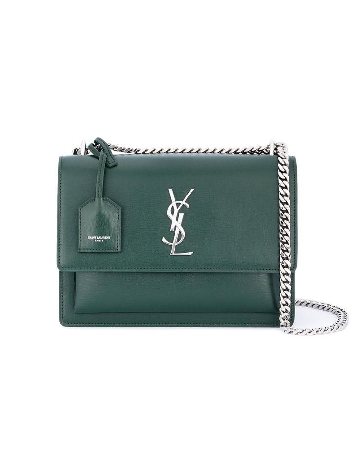 Saint Laurent - Medium Monogramme Shoulder Bag - Women - Leather/metal - One Size, Green, Leather/metal