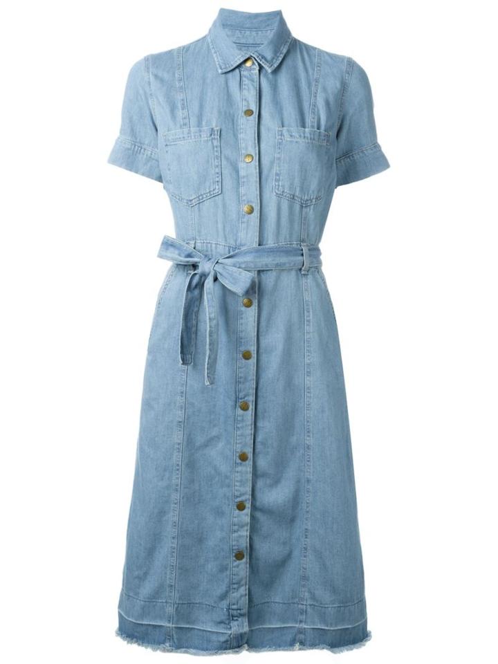 Current/elliott Denim Robe Dress, Women's, Size: 0, Blue, Cotton