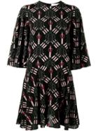 Valentino - Love Blade Print Dress - Women - Silk - 40, Women's, Black, Silk