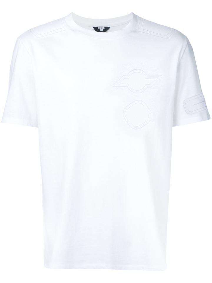 General Idea Patch Detail T-shirt, Men's, Size: 50, White, Cotton