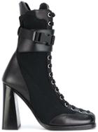 Versus Lace-up Heeled Boots - Black