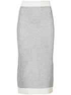 Atm Anthony Thomas Melillo Fitted Ribbed Skirt - Grey
