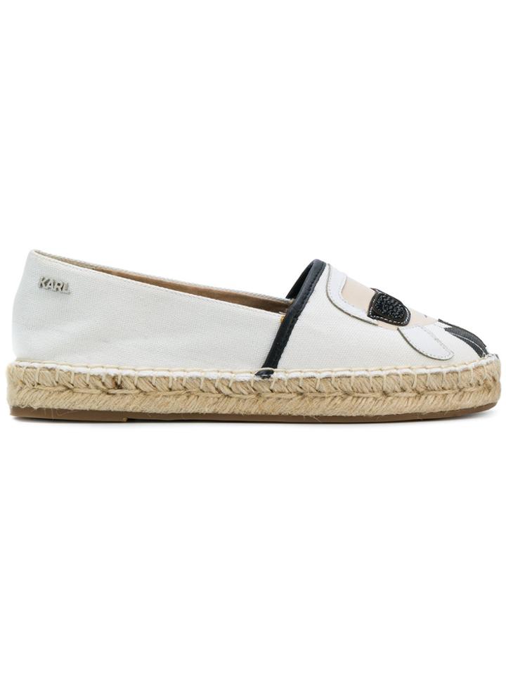 Karl Lagerfeld Kamini Karl Ikonic Espadrilles - White