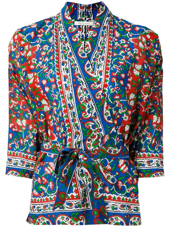 Mes Demoiselles - Patterned Wrap Blouse - Women - Cotton/viscose - 36, Cotton/viscose