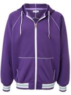 A(lefrude)e Embroidered Detail Hoodie - Purple