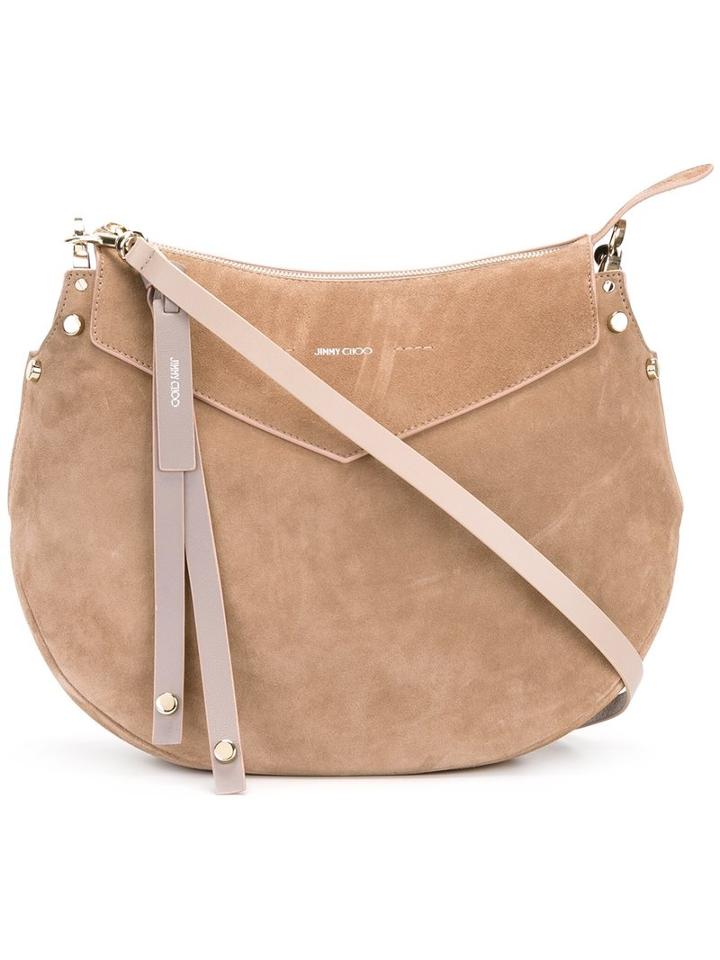 Jimmy Choo Artie Shoulder Bag, Women's, Brown, Calf Leather