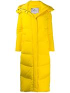 Woolrich Long Hooded Down Coat - Yellow