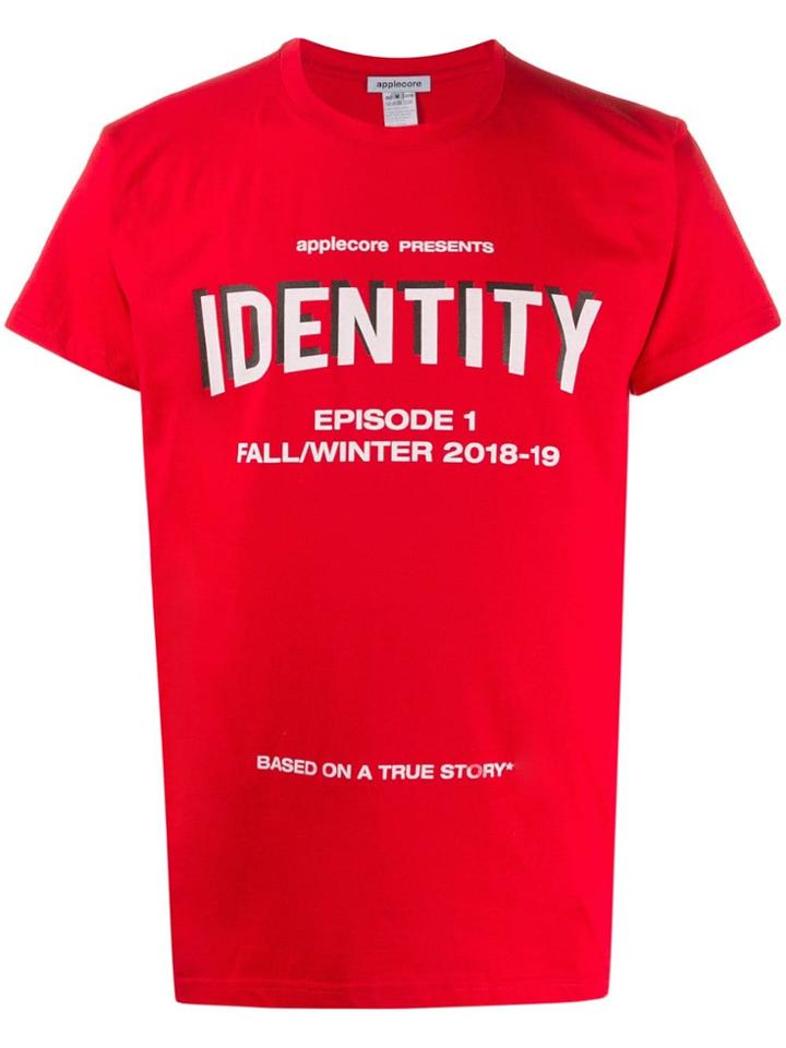 Applecore 'identity' Print T-shirt - Red