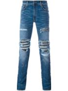 Amiri Distressed Layer Jeans, Men's, Size: 32, Blue, Tencel/spandex/elastane/cotton