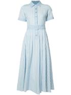 Gül Hürgel - Striped Shirt Dress - Women - Cotton/linen/flax - S, Blue, Cotton/linen/flax