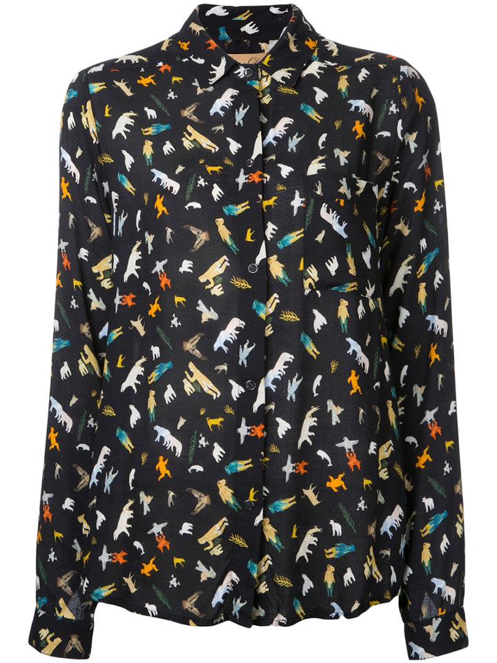 Maison Olga - 'kamik' Shirt - Women - Viscose - 0, Black, Viscose