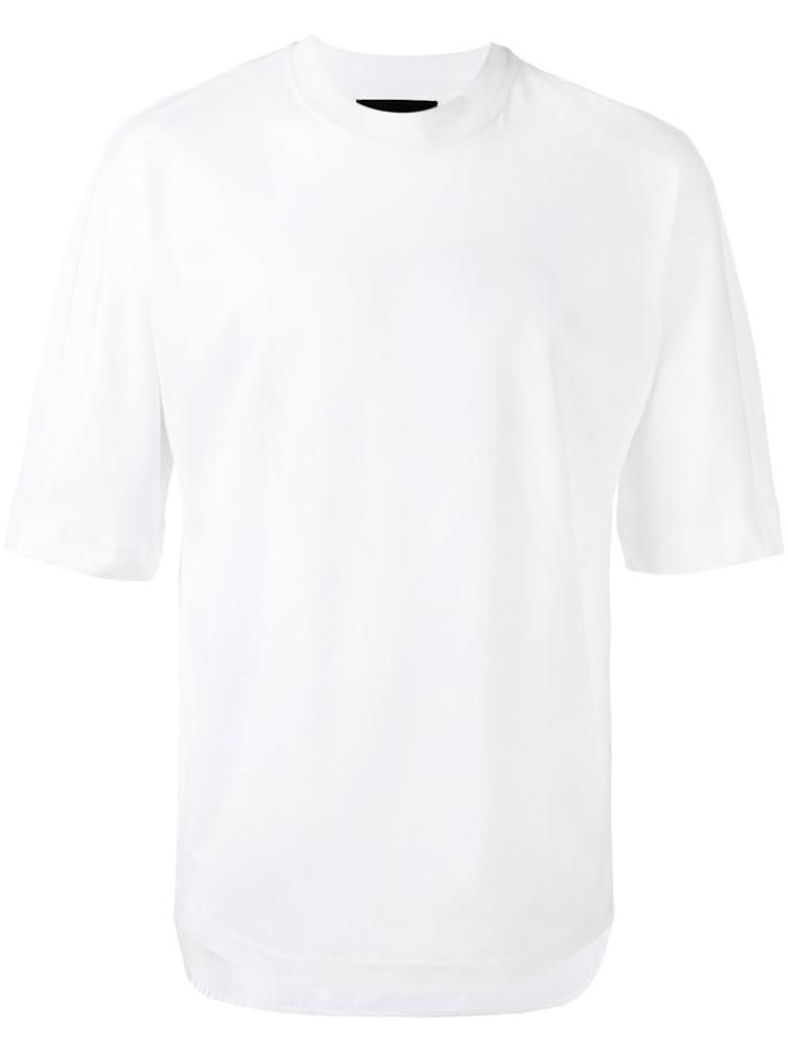 Diesel Black Gold Asymmetric Hem T-shirt, Men's, Size: Medium, White, Cotton