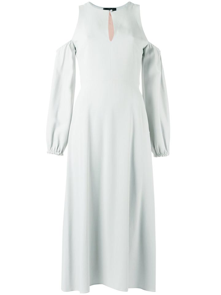 Talie Nk Cold Shoulder Dress, Women's, Size: 38, White, Acetate/viscose